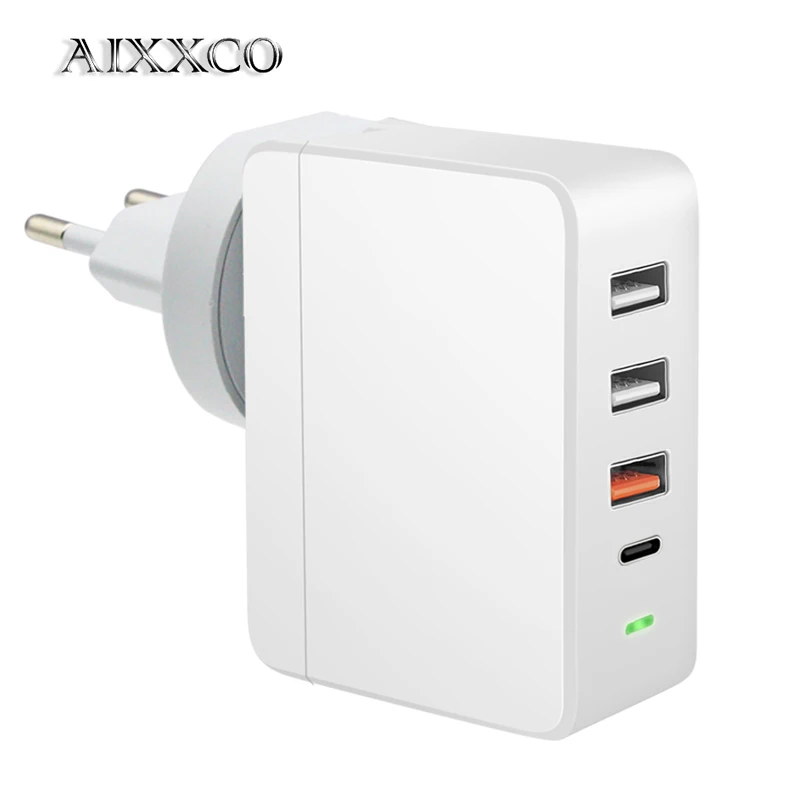 

AIXXCO Quick Charger PD Type C USB Charger for Samsung iPhone Huawei Tablet QC 3.0 Fast Wall Charger EU US Plug Adapter