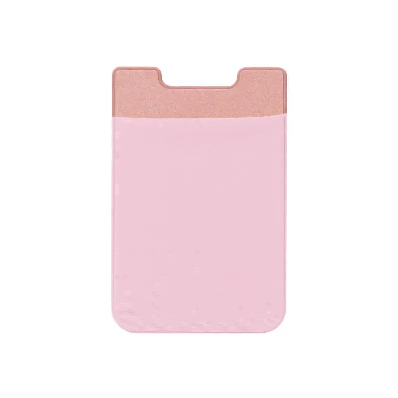Клейкая наклейка на заднюю панель мобильного телефона, кошелек для кредитных карт, держатель для карт, карман - Цвет: Розовый