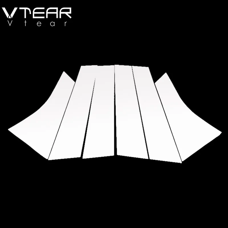 Vtear для Ford Focus 3 window BC декоративная наклейка глянцевая черная отделка Защита от