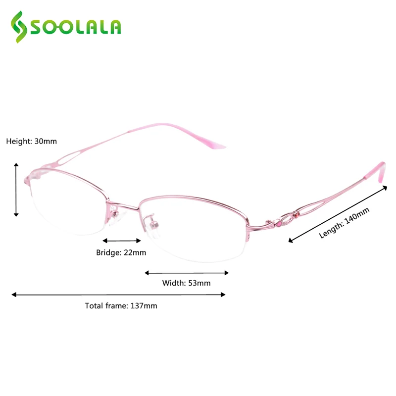 SOOLALA, полуоправы, очки для чтения, женские, мужские, для чтения, очки, сплав, оправа,, новинка, дешевые очки для чтения+ 1,75 2,25, чехол