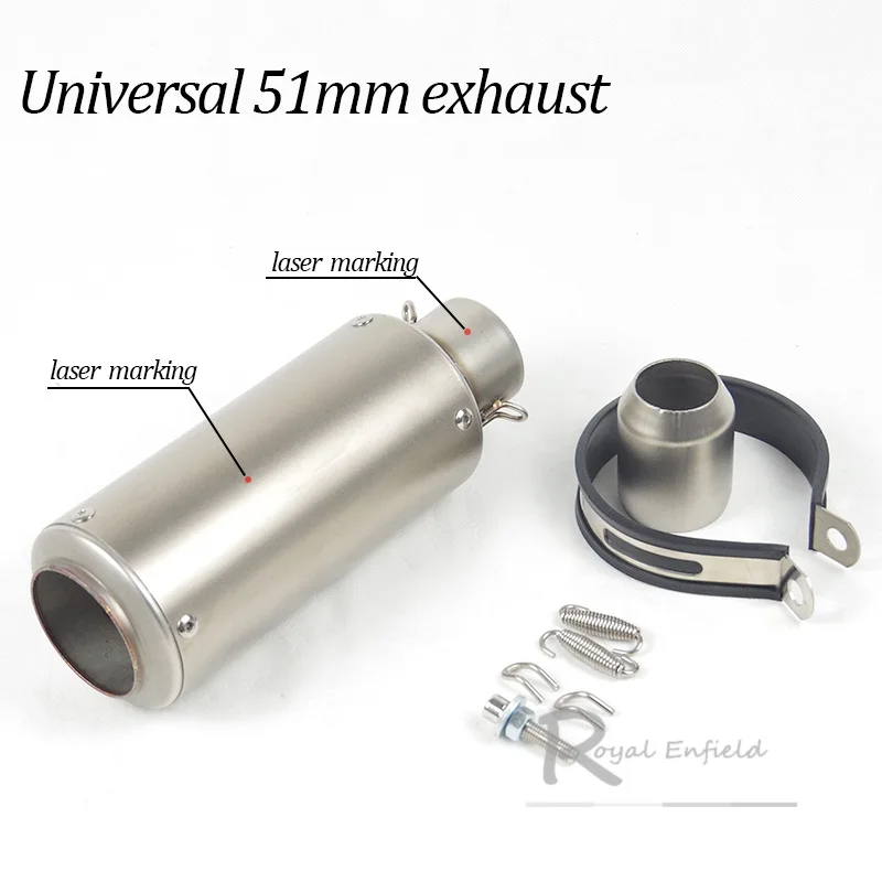 Envío libre motocicleta Escape silenciador Escape con DB asesino catalítico ajuste 51mm tubo de Escape para YAMAHA para HONDA
