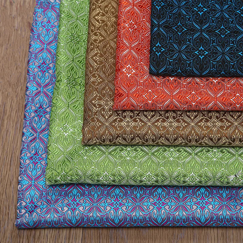 

CF447 100x75cm 5colors Chinese Traditional Silk Brocade Fabric Cheongsam Clothing Pillow Cushion Jacquard Fabrics DIY Materials