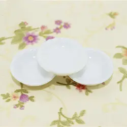 3 шт 1/12 Dollhouse Миниатюрные аксессуары мини керамическая тарелка для еды моделирование мебель Кухня кукольная посуда для Декор для