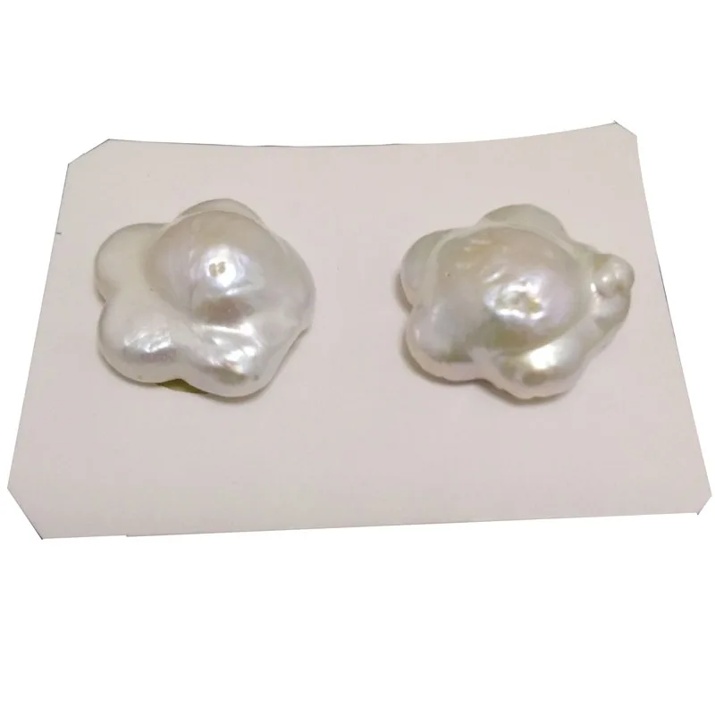 

Wholesale AA+ 9x17mm Natural White Flower Coin Pearl