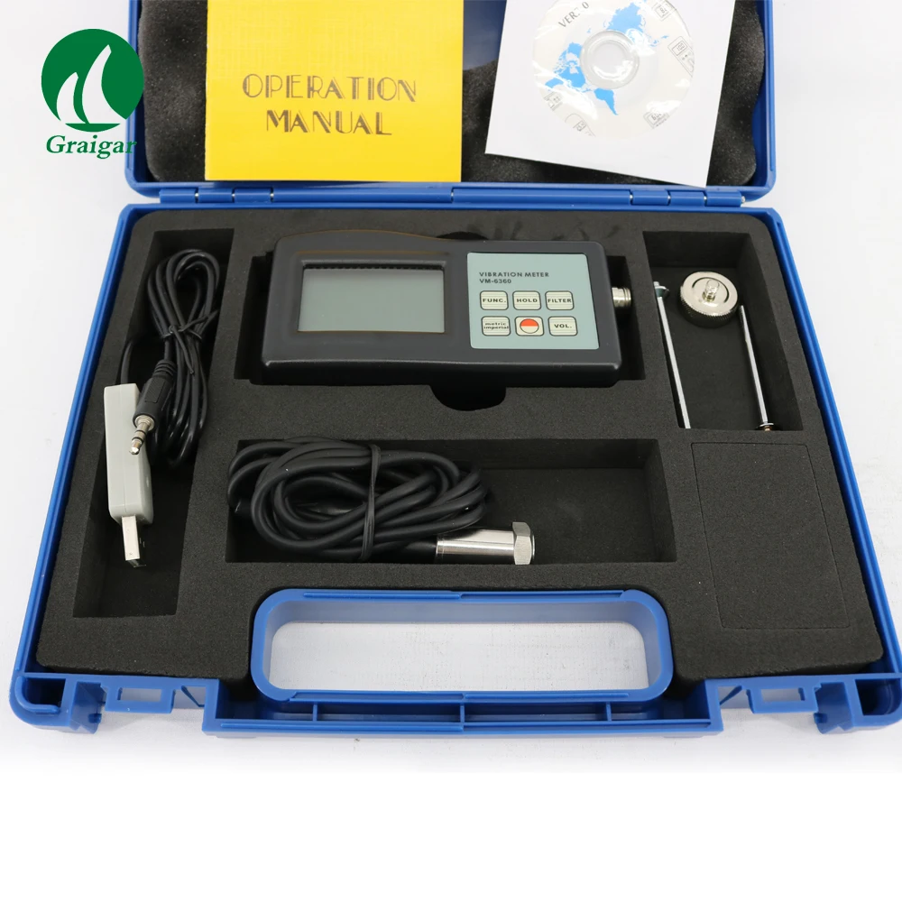 

VM6360 High Quality High Precision Vibrometer Gauge Digital Vibration Meter Tester Portable Instrument