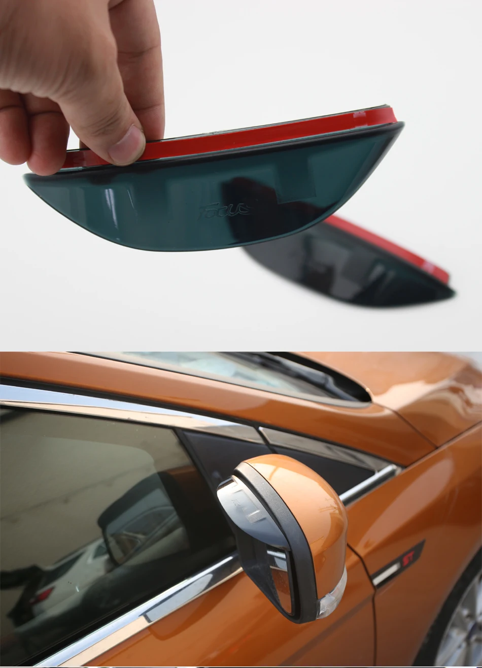 ПК Зеркало заднего вида Защитная пленка для автомобиля зеркало заднего вида козырек Стикеры для Ford Focus 3 4 Mk3 MK4 аксессуары 2 шт./компл