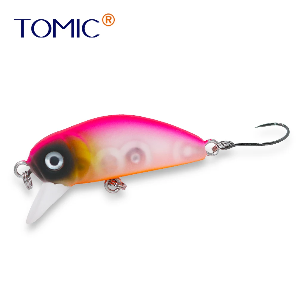 Tomic ultralight fishing lures 35mm matt colors hard bait wobbler