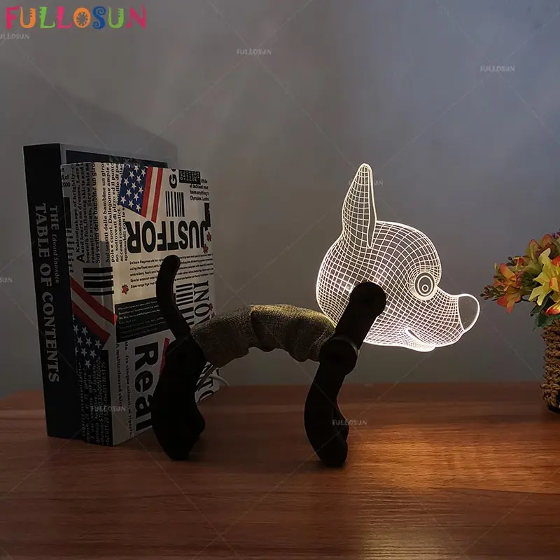 3d light dog