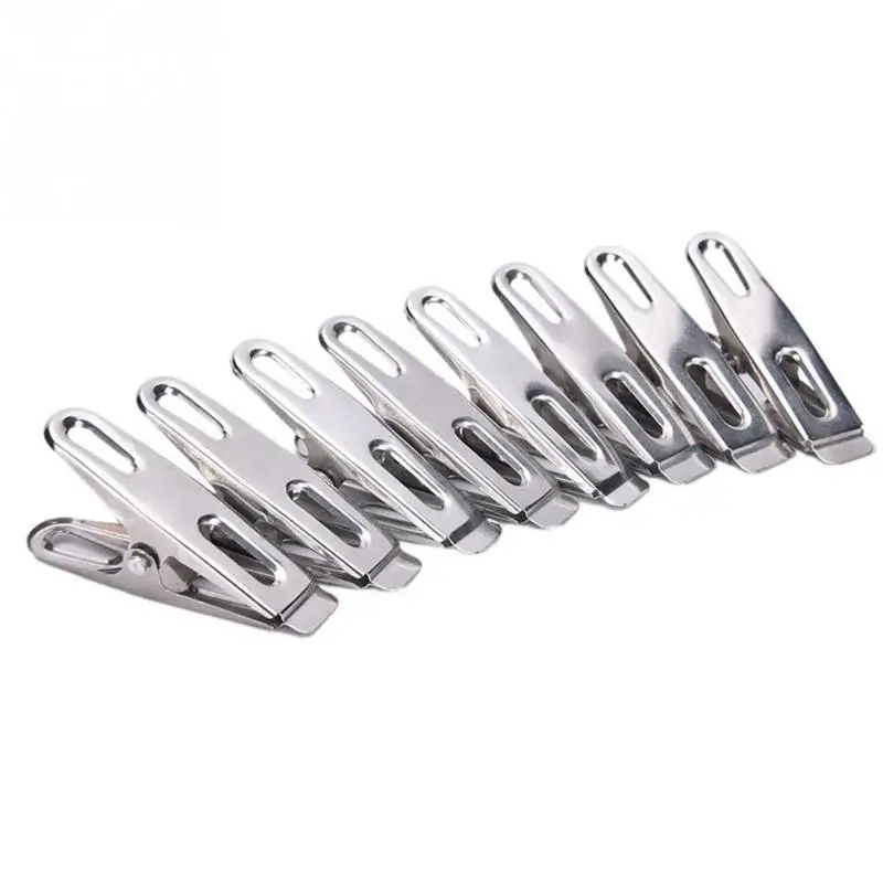 

20pcs 4.8*1.2*1.9cm Mini clips Stainless Steel Washing Line Clothes Pegs Hang Pins Clips Windproof Clamps