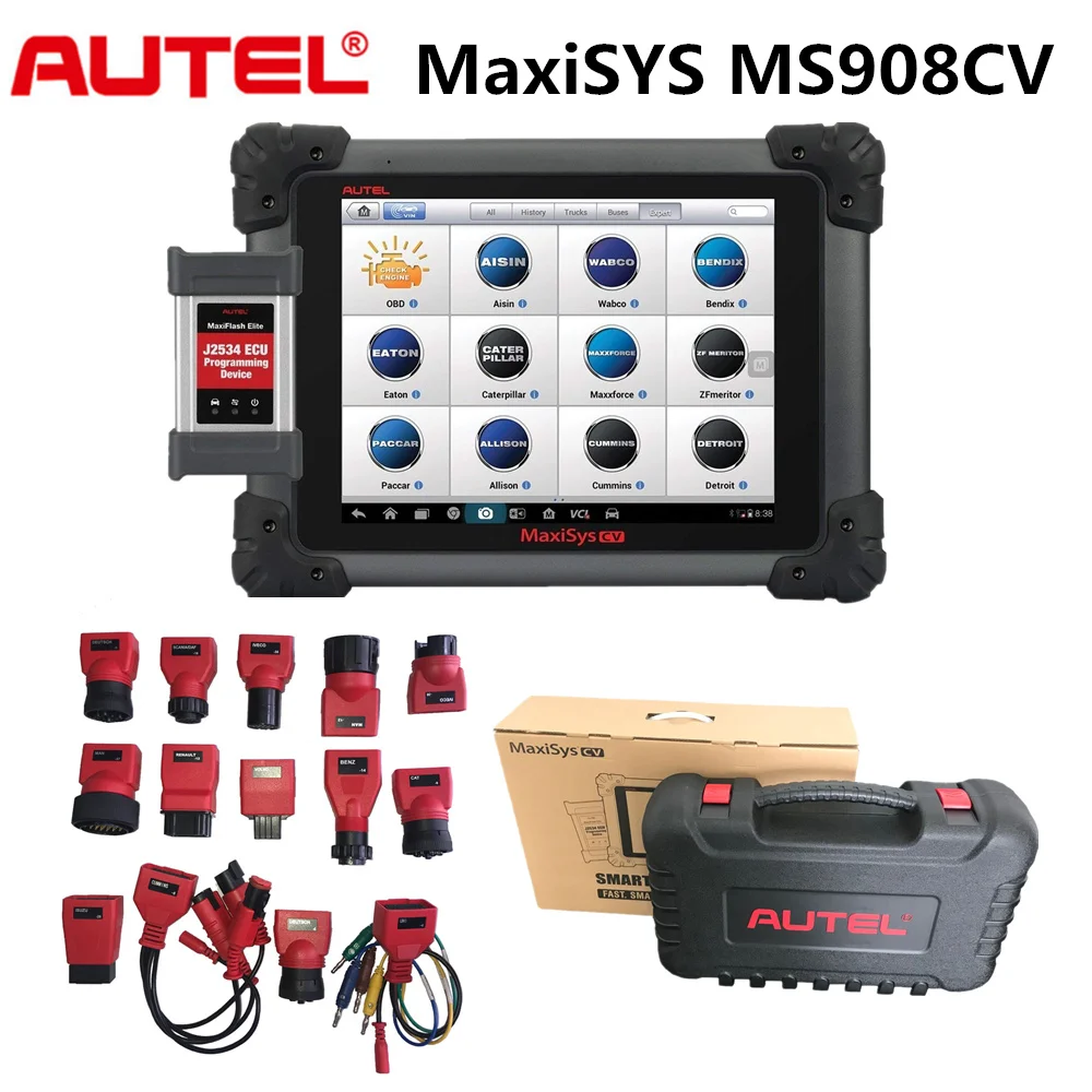 Autel Maxisys MS908CV 908 CV дизельный грузовик сканер сверхмощный диагностический планшет