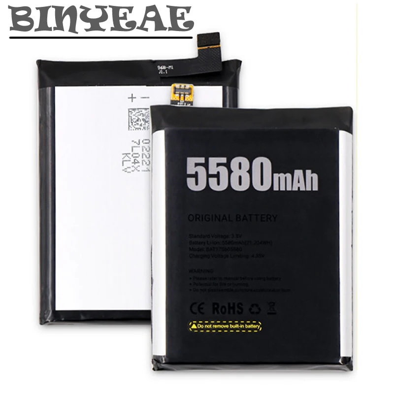 

BINYEAE BAT17M15580 BAT17S605580 Replacement 5580mAh Parts backup battery for DOOGEE S60 Smart Phone Battery