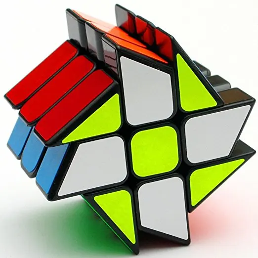 Cuber скоростной куб ось ветряная мельница Фишер маленькая Магия 3x3 Eitan Lvy куб зеркальный синий с черным углеродным волокном скоростной куб головоломка - Цвет: Windmil cube
