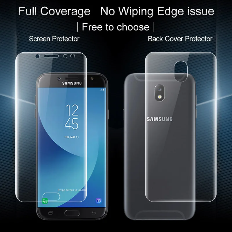 

2PCS for Samsung Galaxy J5 J7 2017 J5 J7 Pro Screen protector Back protector Imak Hydrogel full body Film Fullscreen full cover