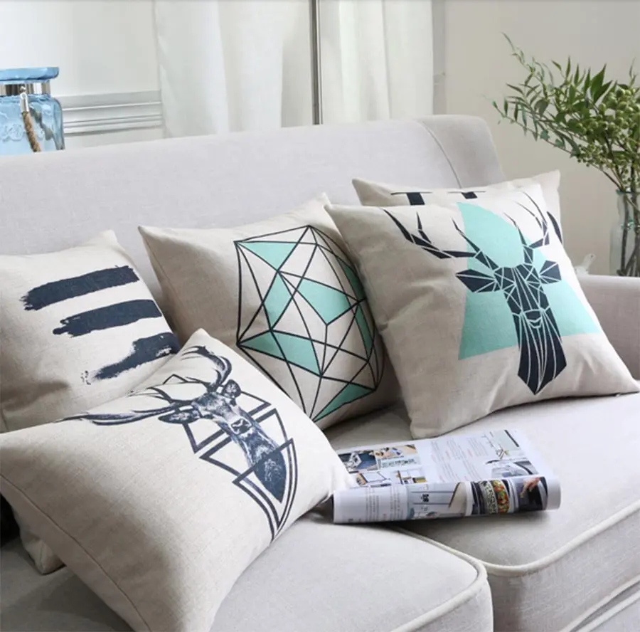 

Free Shipping!!Vintage animal geometric square throw pillow/almofadas case boy manly,european american cushion cover home decore