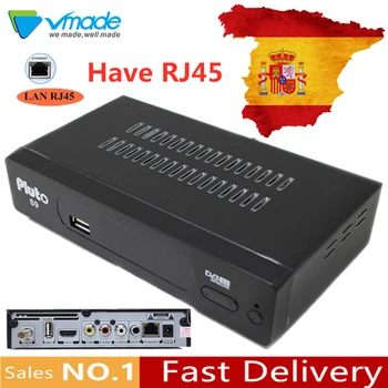 

Hot selling Russia Spain Satellite digital receiver tv box dvb-s2 hd tv tuner decoder with IKS Youtube have RJ45 network port