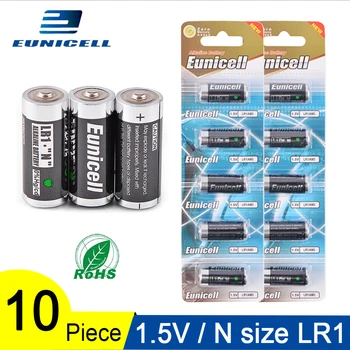 

10PCS 1.5V N Size LR 1 Alkaline Dry Battery LR1 AM5 E90 AM5 MN9100 15A 910A Batteries for Toys, Speaker, Bluetooth, Players, MP3