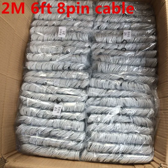 

Free ship 1000pcs/Lot 2M USB Data Cable 8 pin Charger Cable Charger For iOS12 For iPhone 7 6 6s 6plus 5 5S 5C