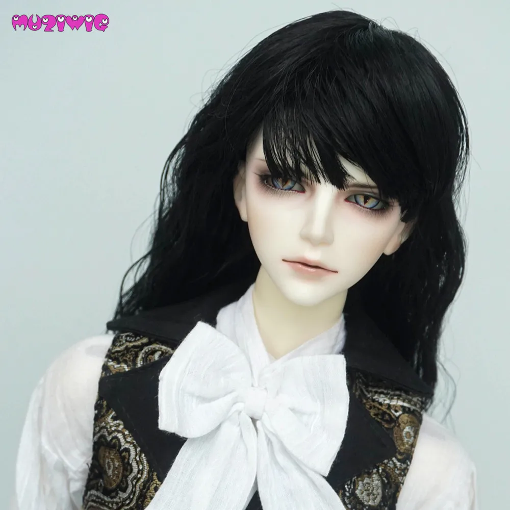 

High Quality Synthetic Fiber Black Long Curly Hair Wigs for 1/3 BJD Dolls