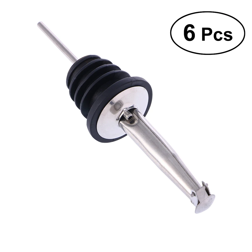 Stainless Steel Wine Olive Oil Liquor Free Flow Bottle Pourer Dispenser Spout IJ