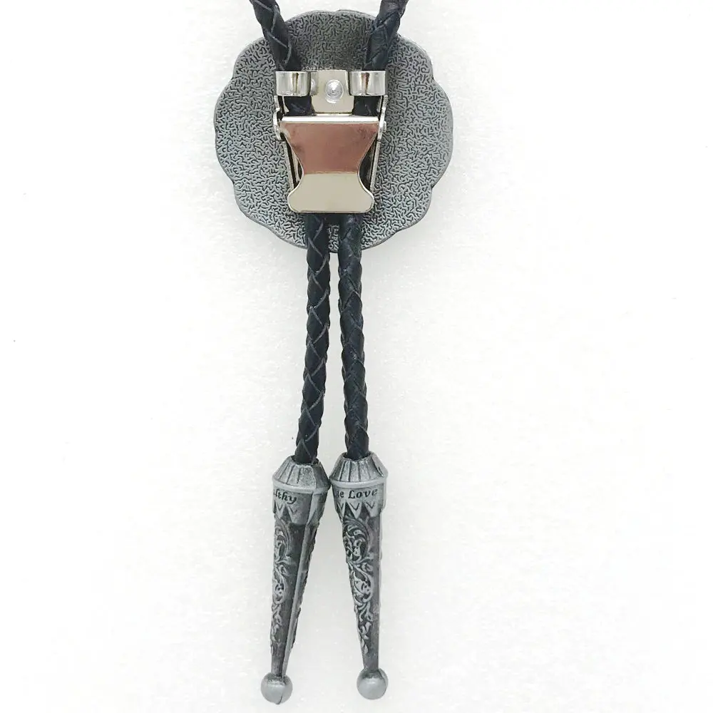 Ковбойский галстук в стиле ретро с серебряным металлическим гальваническим покрытием для повседневной принадлежности для мужчин и женщин