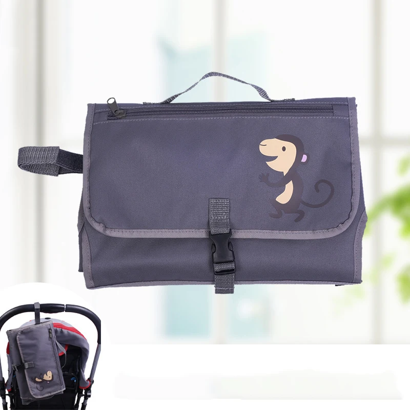 Baby Diaper Changing Mat Nappy Changing Pad Bag With Storage Pockets