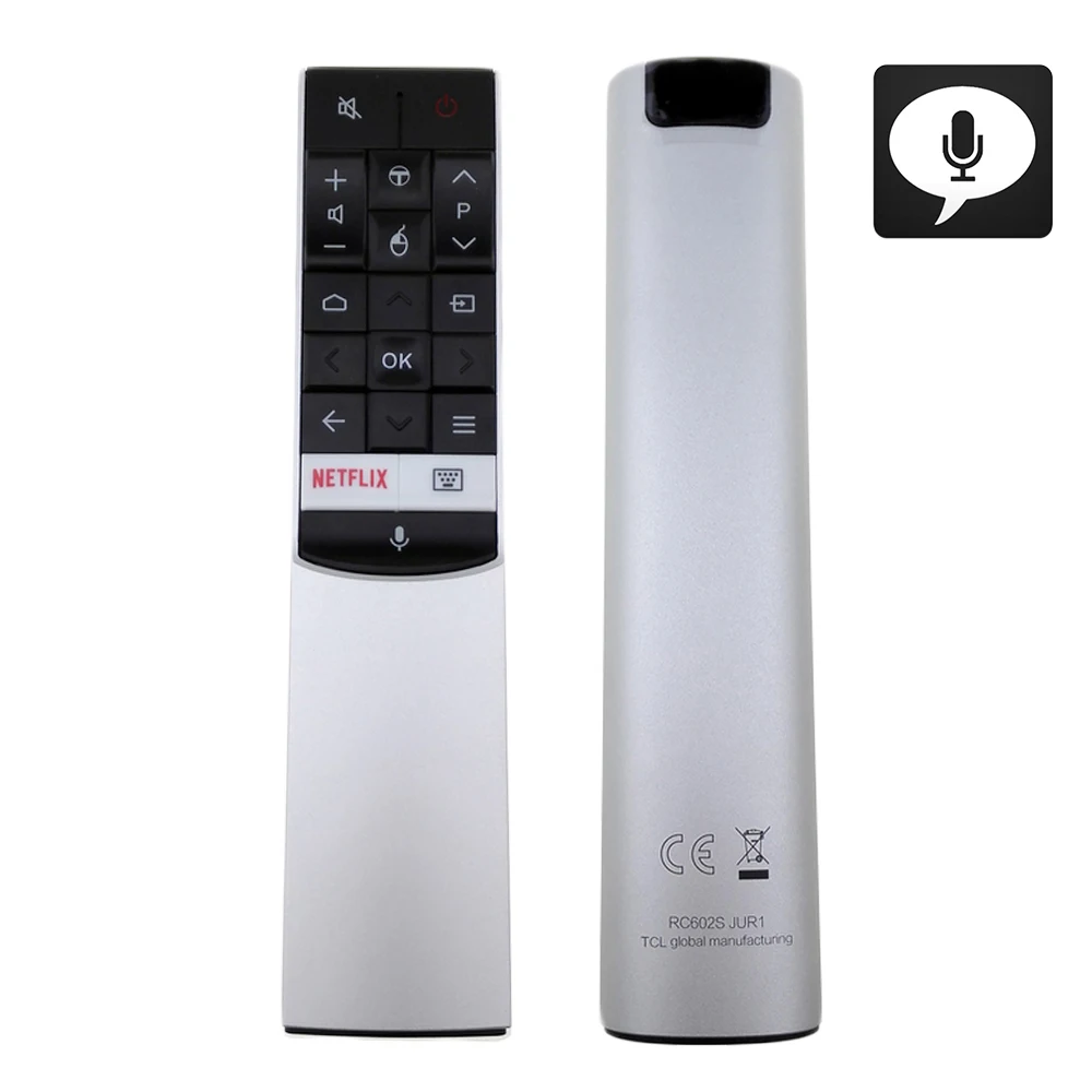 

Original RC602S Voice Search Remote Control UHD LCD TV For TCL TVS C70 X1 P60 X2 series 50P20US 65P20US 49C2US 55C2US