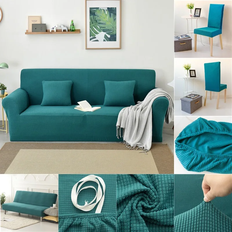 

Solid sofa cover for living room and tight wrap all-inclusive slip-resistant elastic cubre and funda sofa covers in Home textile