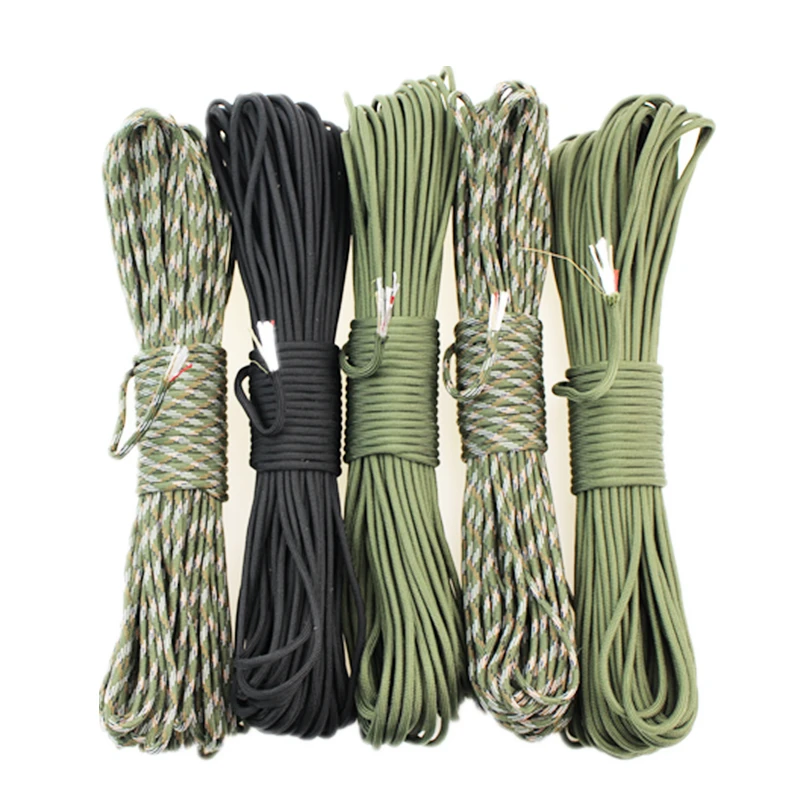 

MULTI-PURPOSE 550 Paracord Copper wire was waxed with jute tinder Fishing Line Paracord Waterproof Survival 50FT 100FT