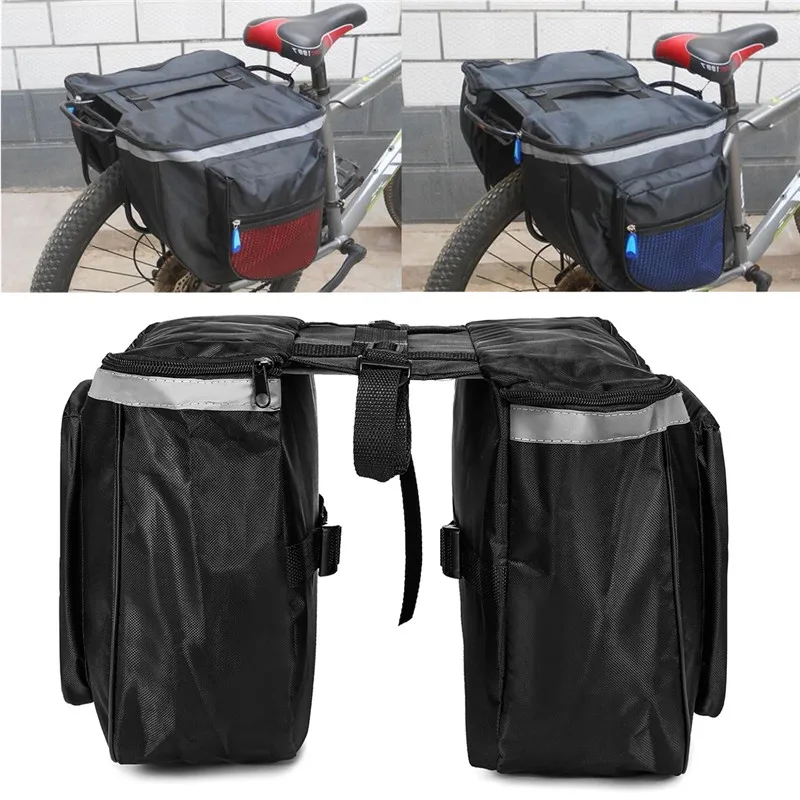 Best 20L Bicycle Rear Rack Seat Saddle Bag Cycling Bike Pannier Tail Storage Pouch Red/Blue/Black Reflective Binding Design Durable 3 Best 20L Bicycle Rear Rack Seat Saddle Bag Cycling Bike Pannier Tail Storage Pouch Red/Blue/Black Reflective Binding Design Durable 3