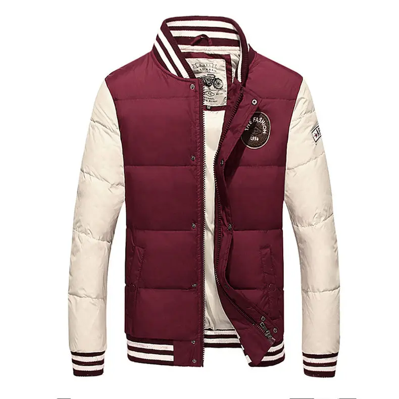 2018 Men 50% White Duck Down Jacket Winter Baseball Collar Male Parka Jacket Coat Man Brand Clothing Muls High Quality Outerwear 01