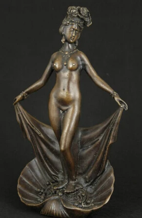 

Copper Brass CHINESE crafts Asian Exquisite Chinese Classical Copper Statue - Sexy Beauty from the Bath