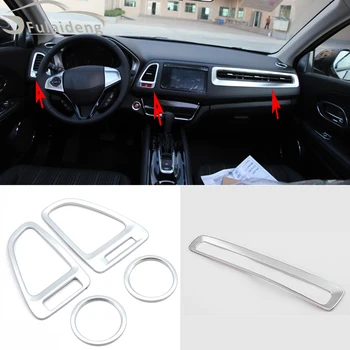 

5pcs For Honda Vezel HR-V 2016-2019 ABS Matte Dash Board Air Outlet Vent decorative frame Cover Trim car styling accessories