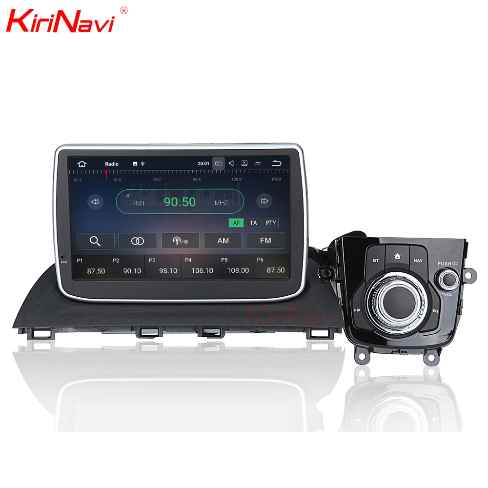 Perfect KiriNavi 9 inches quad core Andriod 7.1 touch screen car radio for Mazda 3 Axela 2013+ multimedia DVD player OBD2 WIFI 3G BT 3