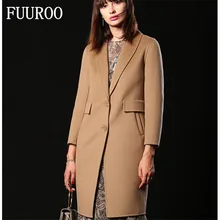 Women Double-side Cashmere Woolen Coats Brand Design High Quality Medium long Fashion New Trench Overcoat W4066 European Size