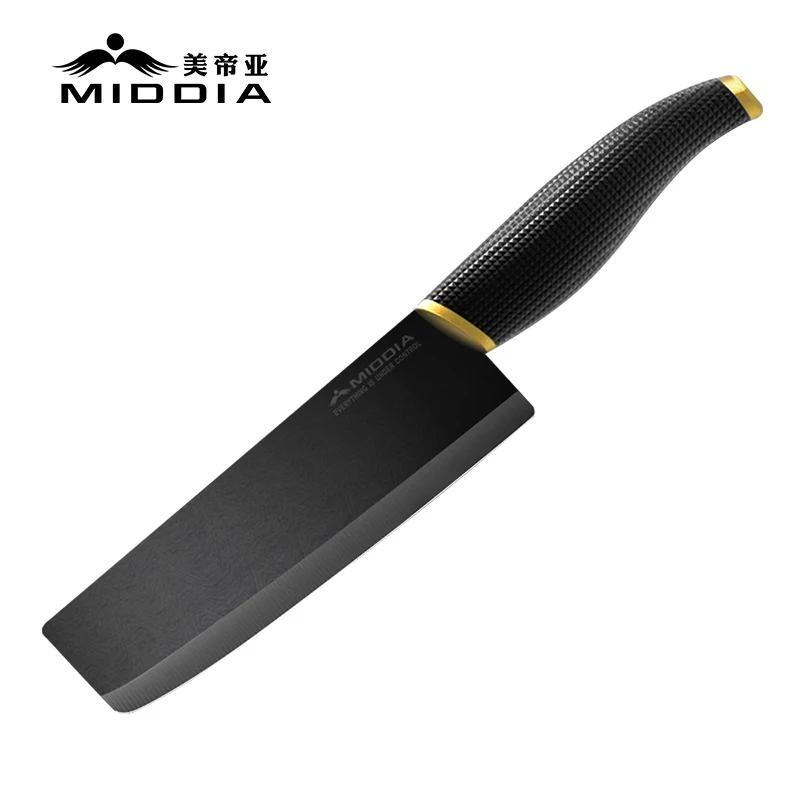 

Middia 6 inch Black Ceramic Kitchen Cleaver Knife Slicing Knives In Black Blade For Kitchen Utensils