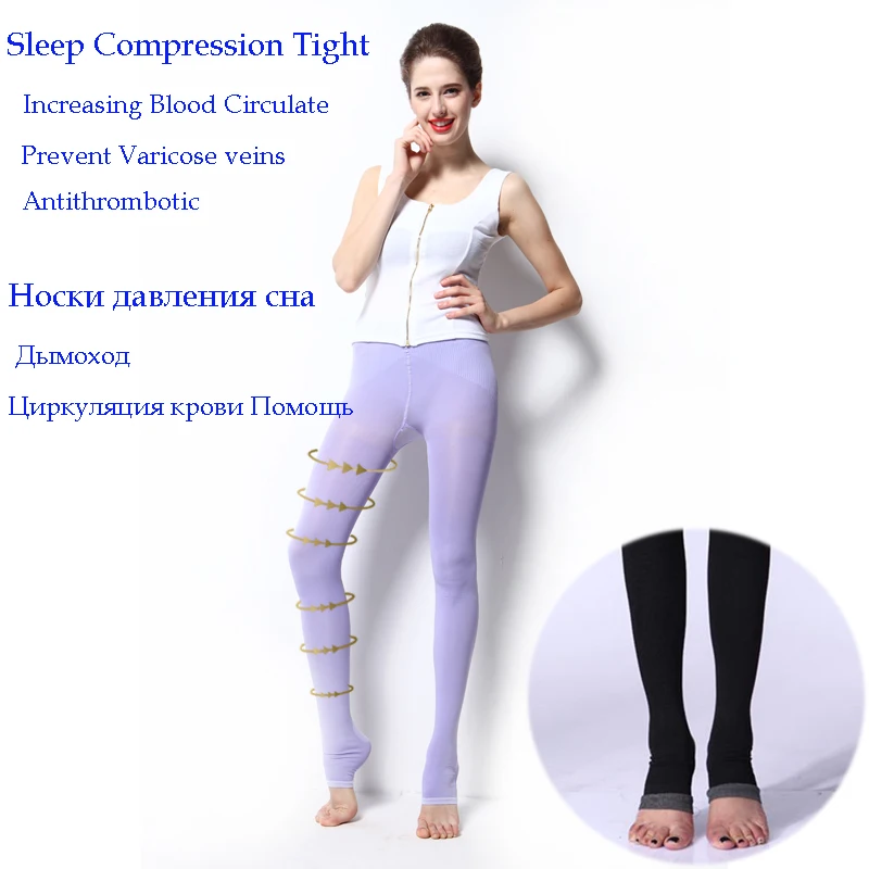 Sleeping Compression Female Stockings Tights Preven Varicose Veins Sexy Stovepipe Women's