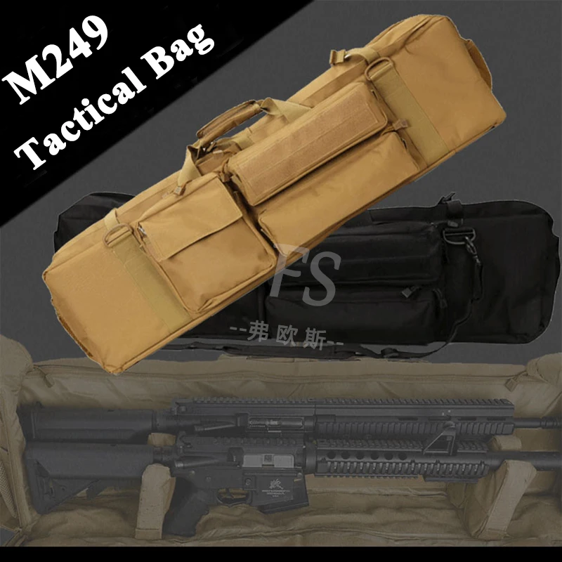 Tactical M249 Gun Bag Outdoor Carrying Shoulder Bag Hunting Shooting Airsoft Rifle Gun Carry Bag About 100cm Tactical M249 Gun Bag Outdoor Carrying Shoulder Bag Hunting Shooting Airsoft Rifle Gun Carry Bag About 100cm