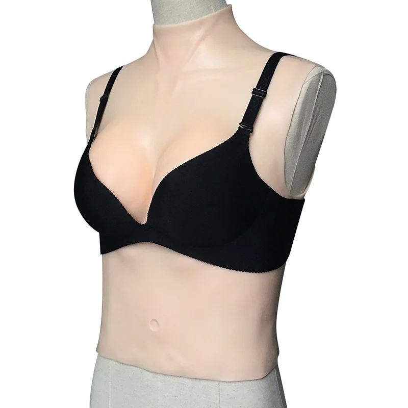 

F Cup Transgender Vest Breast Form Silicone Short Vest Cross-dressing CD Silicone Boobs Bra Shemale Fake Breasts Movie Props