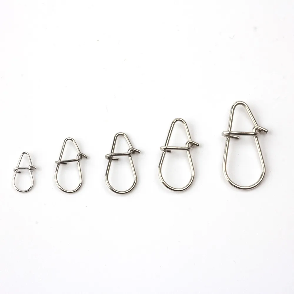

Rompin 30pcs nice wide D- Snap Fishing lure Barrel Swivel Safety Snaps Hooks Fishhook Fishing Tackle Box Accessory tool lures