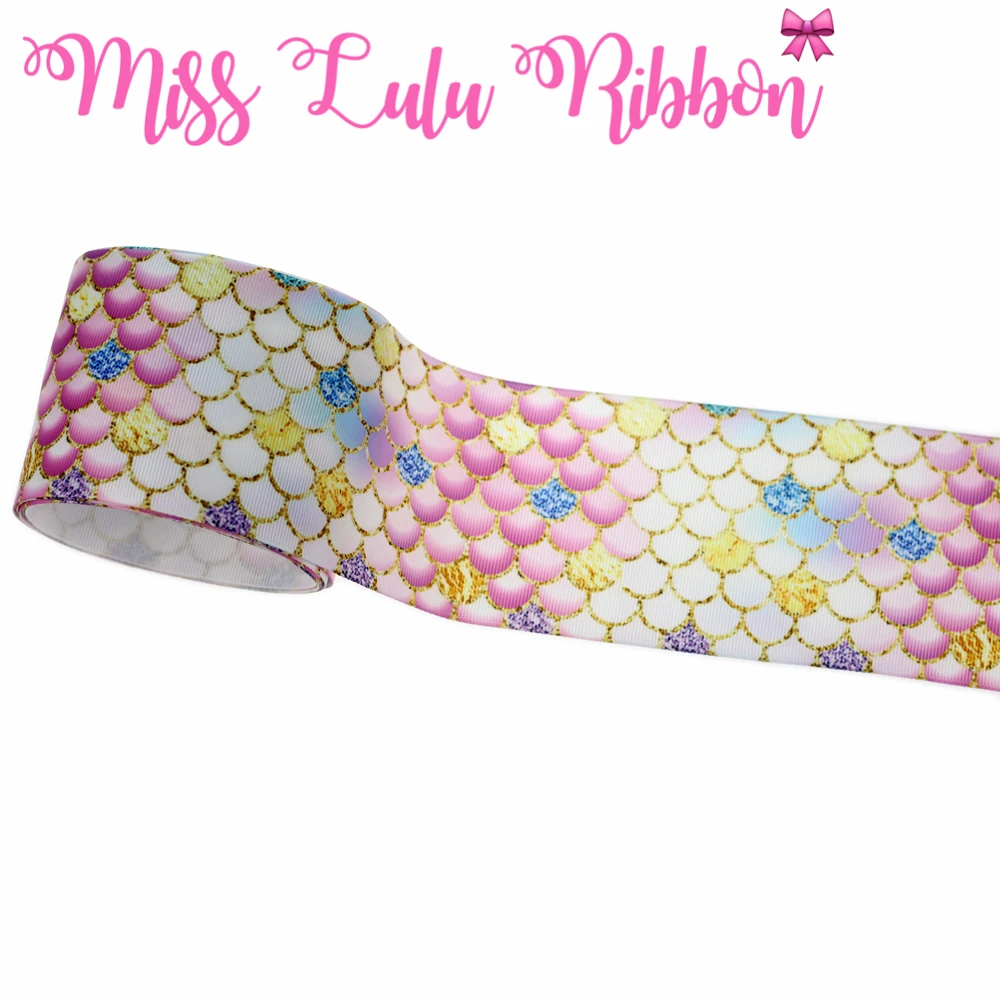 22 мм 75 серия шкал печатная Grosgrain лента градиент цвета DIY подарок банты Упаковка