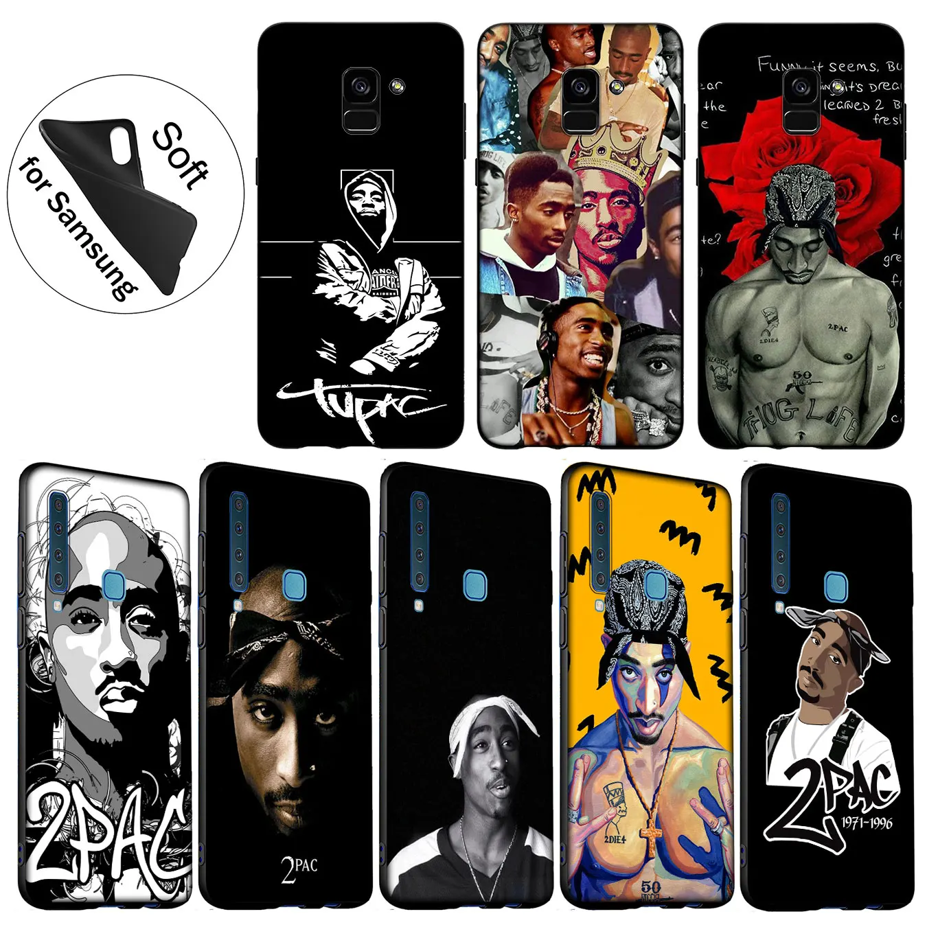IYICAO 2pac Тупак Рэппер Мягкий силиконовый чехол для Samsung Galaxy A6 Plus A9 A8 A7 2018 A3 A5 2016 2017