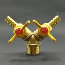 10 мм шлангов х 1/" BSP наружная резьба латунный запорный шаровой клапан для топливного газа