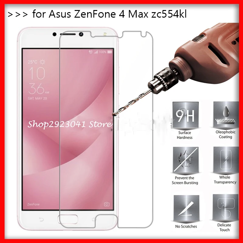 Закаленное стекло для Asus Zenfone 4 Max ZC554KL 9 H 2.5D защитная пленка премиум класса Для 5