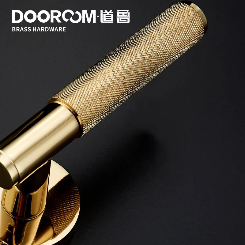 Dooroom латунный дверной замок, набор, изысканный крестообразный накат, Европейский, американский, современный, деревянный, для интерьера, дверной замок, манекен, раздельная ручка, ручка