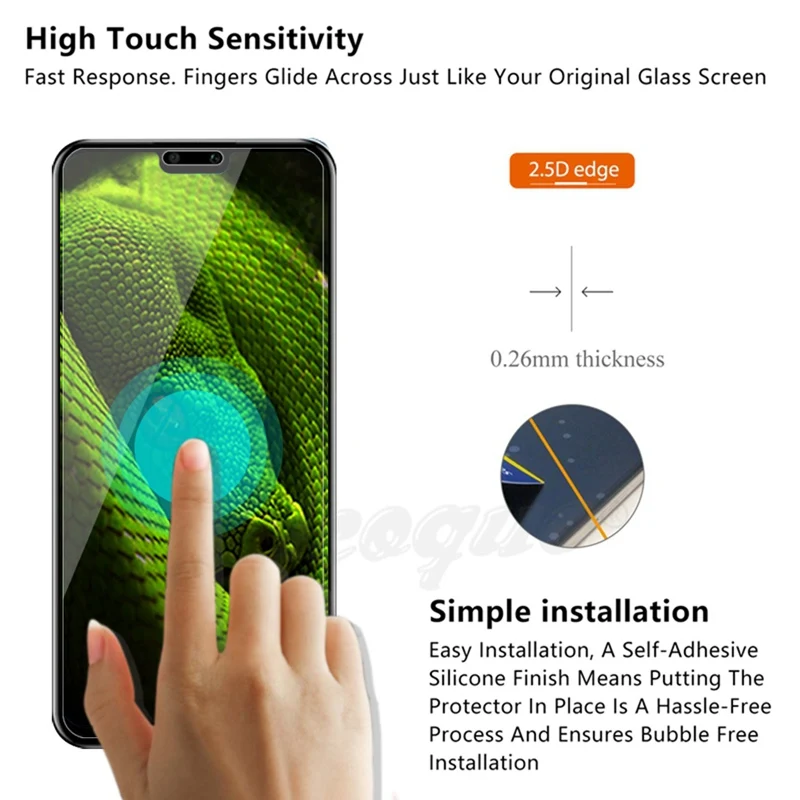 Закаленное стекло 9H 2.5D для Huawei Honor 10 Lite Защитное Honor10 lite Защита экрана