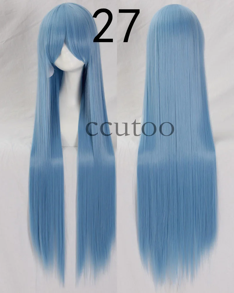 Ccutoo 100 см длинные прямые синтетические волосы высокая температура косплей парики 82 цвета доступны - Цвет: T1/27