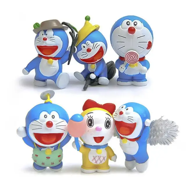 aliexpress com buy 6pcs lot doraemon cute figures cute flying