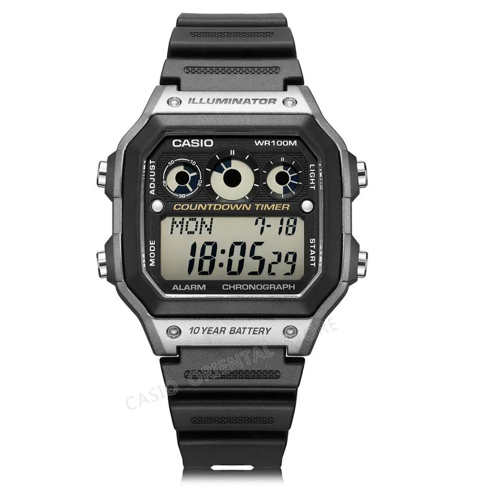 CASIO Часы Цифровой Мода Relogio Для мужчин Спорт большой набор цифровые часы Часы Бизнес наручные часы Relogio AE-1300WH-8A - Цвет: AE-1300WH-8A