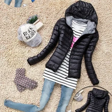 Хлопковая женская куртка с капюшоном, новинка, модная зимняя утолщенная Повседневная Женская куртка, тонкая стеганая верхняя одежда, chaquetas mujer