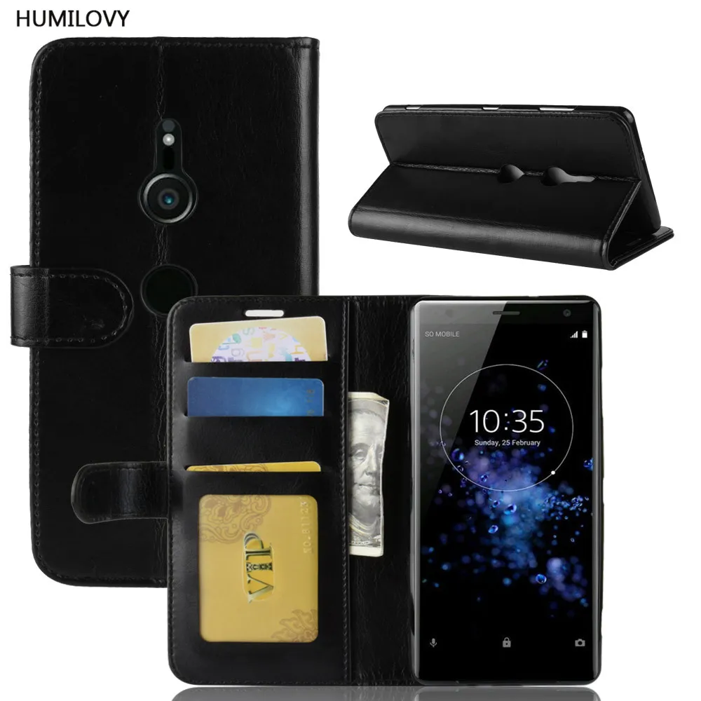 Для Sony Xperia XZ3 чехол 6 0 дюймов кошелек деловой PU кожаный для Capa откидная крышка